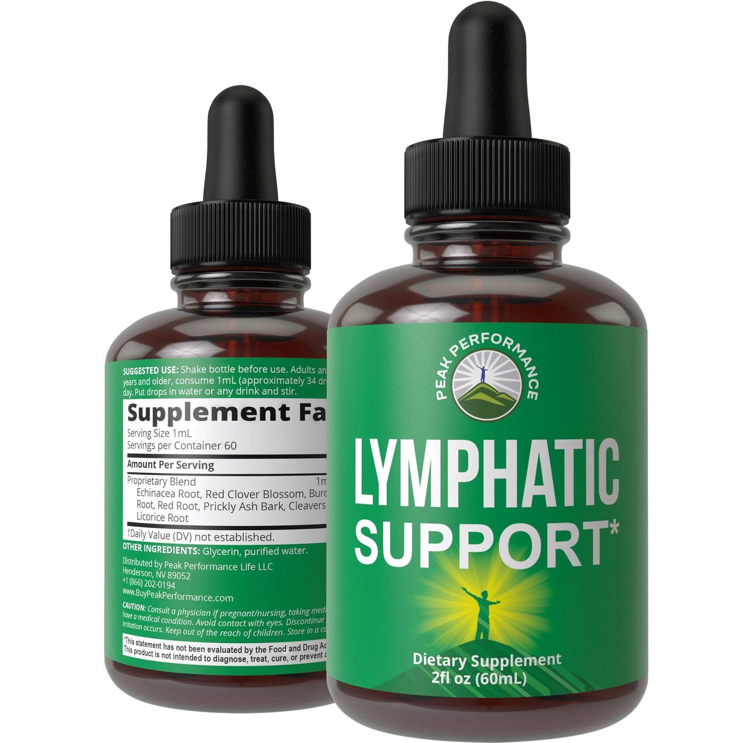 Lymphatic Drainage Drops. Sugar Free 7-in-1 Lymph Detox and Cleanse Support. Vegan Supplement with Echinacea, Red Clover Blossom, Burdock Root, Cleavers Herb, Licorice Root, and More! - Maple Wellness Supplements