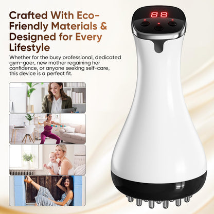 Lymphatic Drainage Massager, Anti Cellulite Massage Tool & Body Sculpting Machine with 30-Level Microcurrent, Light, Heat & Vibration for Legs, Arms & Belly, Helps Reduce Stretch Marks & Cellulite - Maple Wellness Supplements
