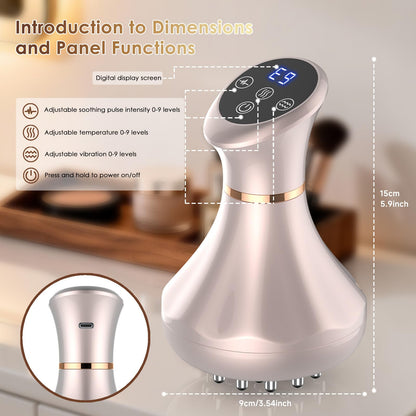 Lymphatic Drainage Massager, Anti Cellulite Massage Tool For Belly & Thigh Stretch Marks & Cellulite Reduction, Handheld Massage tools for Sciatica Nerve, shoulder, Hip, Muscle, Low Back Pain Relief - Maple Wellness Supplements