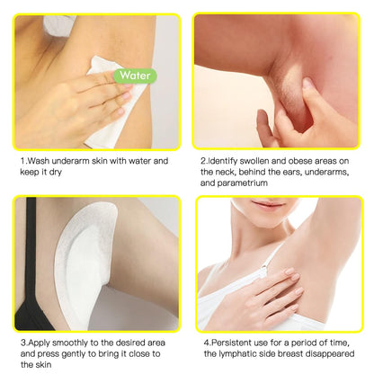 Lymphatic Drainage Patch,Herbal Lymph Nodes Patch,Herbal Lymphatic Drainage Care Patch,Lymphatic Drainage Patches,Lymph Nodes Patch, Lymphatic Massage（24PCS） - Maple Wellness Supplements