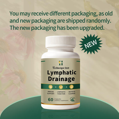 Lymphatic Drainage Supplement – Natural Herbal Formula with Dandelion, Burdock & Echinacea, Supports Fluid Balance, Immune Health & Cellulite Reduction – 60 Capsules - Maple Wellness Supplements
