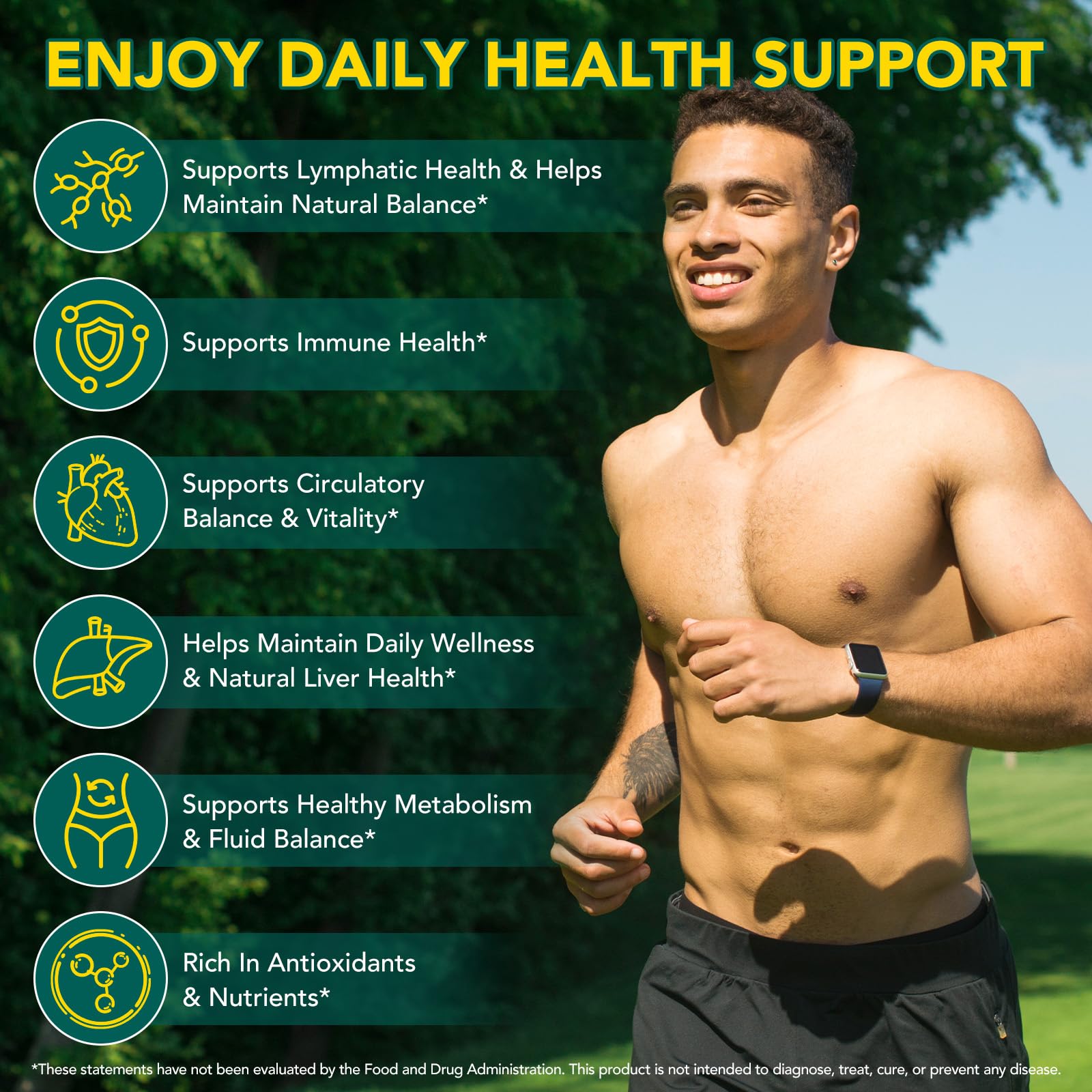 Lymphatic Drainage Supplements, Lymphatic Drainage Capsules - Wellness Complex 21 in 1 Aescia, Turmeric, Bromelain, Echinacea & More - Lymph System Support Capsules - Maple Wellness Supplements