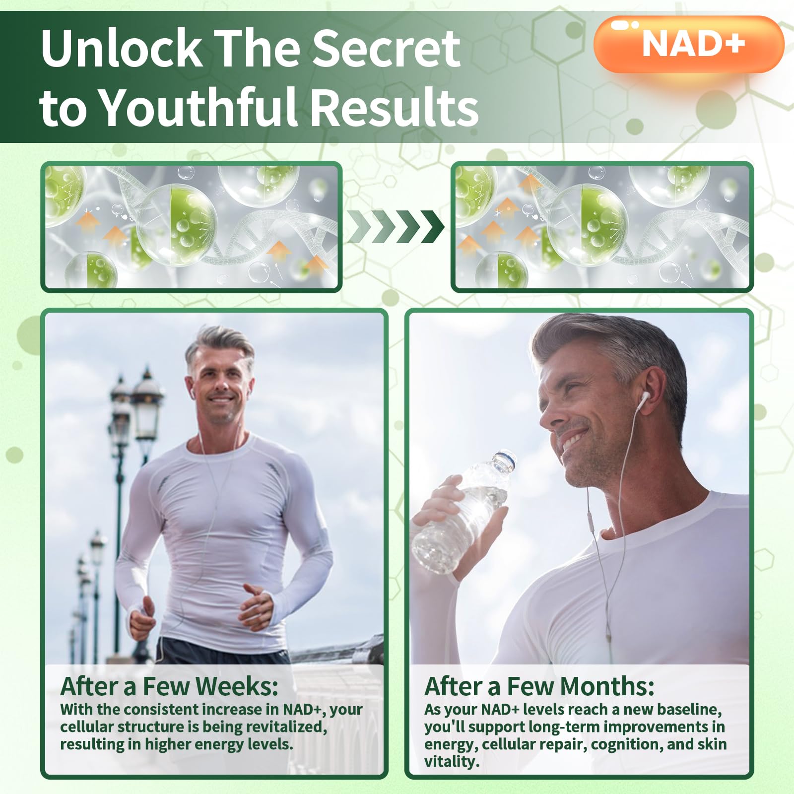 Lyndops NAD Supplement, Liposomal Nicotinamide Riboside Resveratrol 250mg, NMN Alternative, High Purity NAD Supplement for Women & Men, Anti-Aging, Cellular Energy, Mental Focus - 60 Capsules - Maple Wellness Supplements