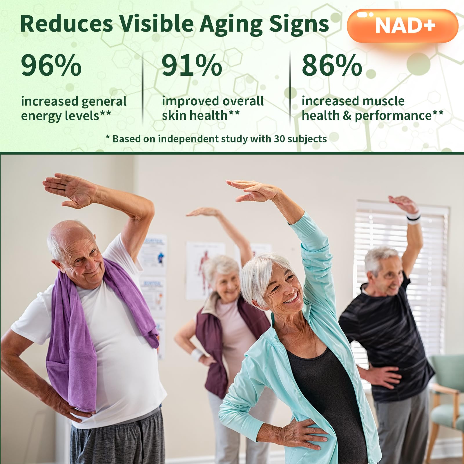 Lyndops NAD Supplement, Liposomal Nicotinamide Riboside Resveratrol 250mg, NMN Alternative, High Purity NAD Supplement for Women & Men, Anti-Aging, Cellular Energy, Mental Focus - 60 Capsules - Maple Wellness Supplements