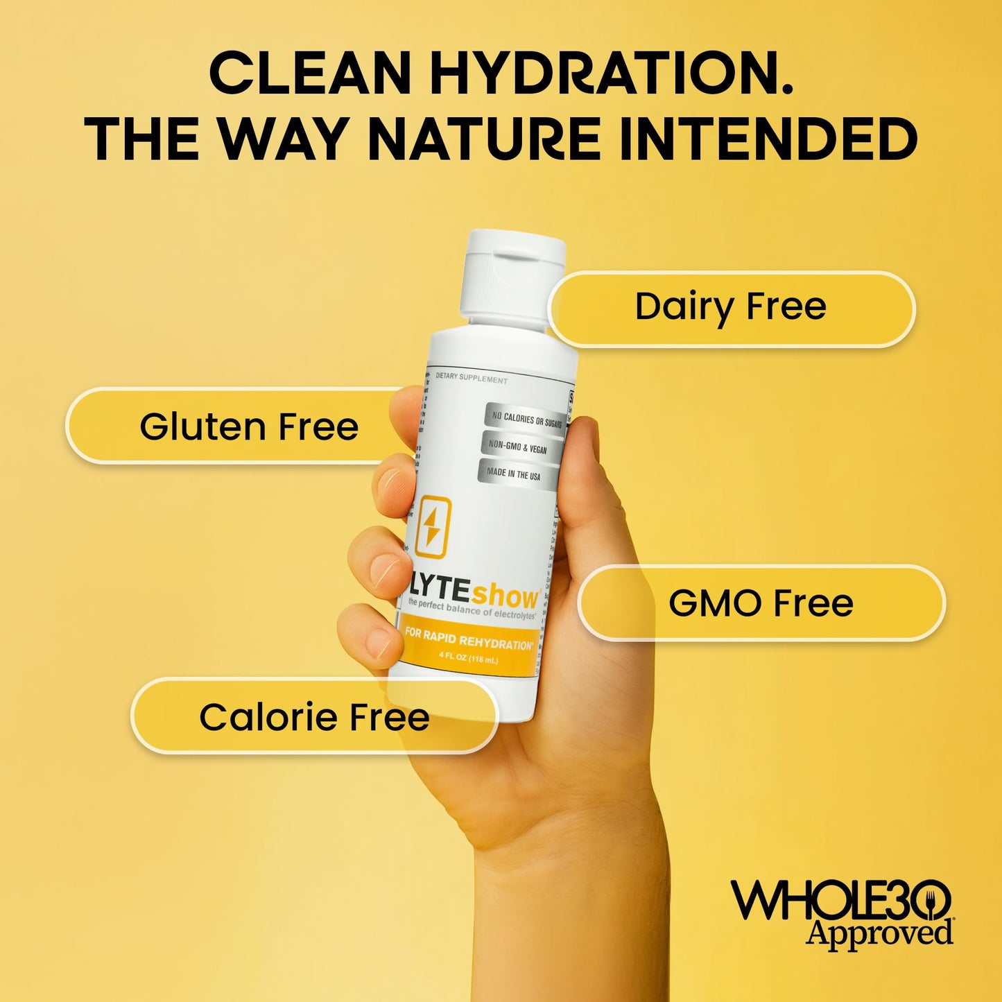 LyteShow - Electrolyte Drops for Rapid Rehydration + Digestion + Brain + Energy + Immunity - Maple Wellness Supplements