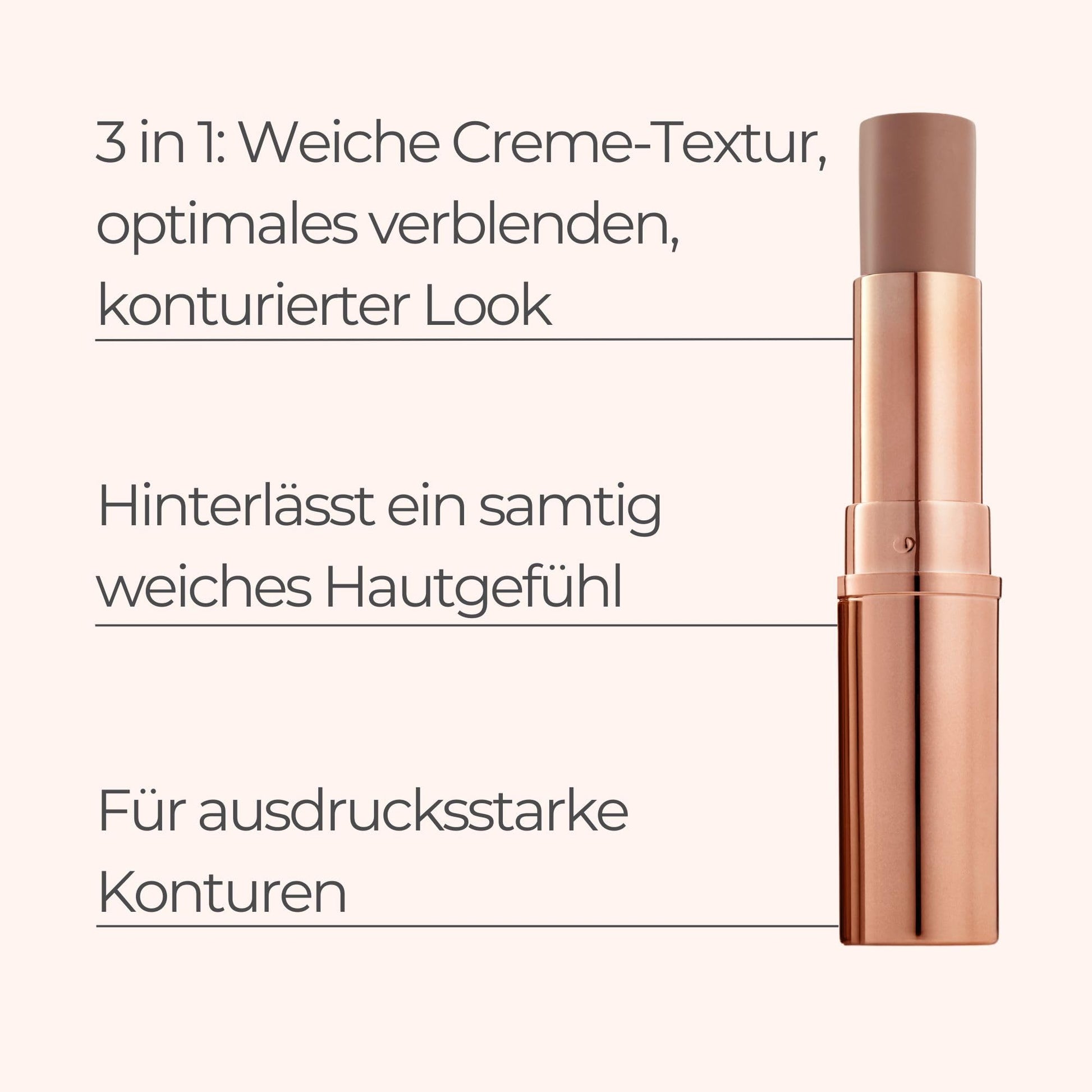 M. Asam MAGIC FINISH Cream Contour Stick medium-dark (0.28 Oz)- creamy contour stick for a defined face shape, creates optical shadows, bronzer stick with moisturizing hyaluronic acid, vegan - Maple Wellness Supplements