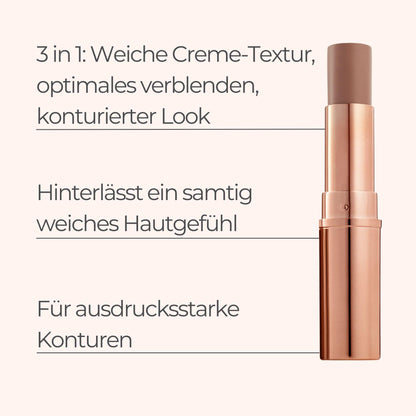 M. Asam MAGIC FINISH Cream Contour Stick medium-dark (0.28 Oz)- creamy contour stick for a defined face shape, creates optical shadows, bronzer stick with moisturizing hyaluronic acid, vegan - Maple Wellness Supplements