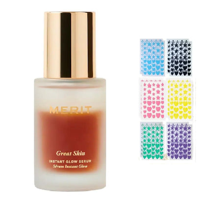 M Great Skin Instant Glow Serum with Niacinamide and Hyaluronic Acid (1.69 oz / 50 ml) + Bonus Acne Patch (36 Pieces) Tea Tree Oil Facial Water Gel - Maple Wellness Supplements