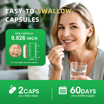 MABEFY Cortisol Supplements for Women/Men - 10 in 1 Cortisol Manager Reducer Lower Detox Balance with Magnesium, Ashwagandha, L-Theanine for Stress, Sleep, Calm, Mood Support - 60 Capsules for 30 Days - Maple Wellness Supplements