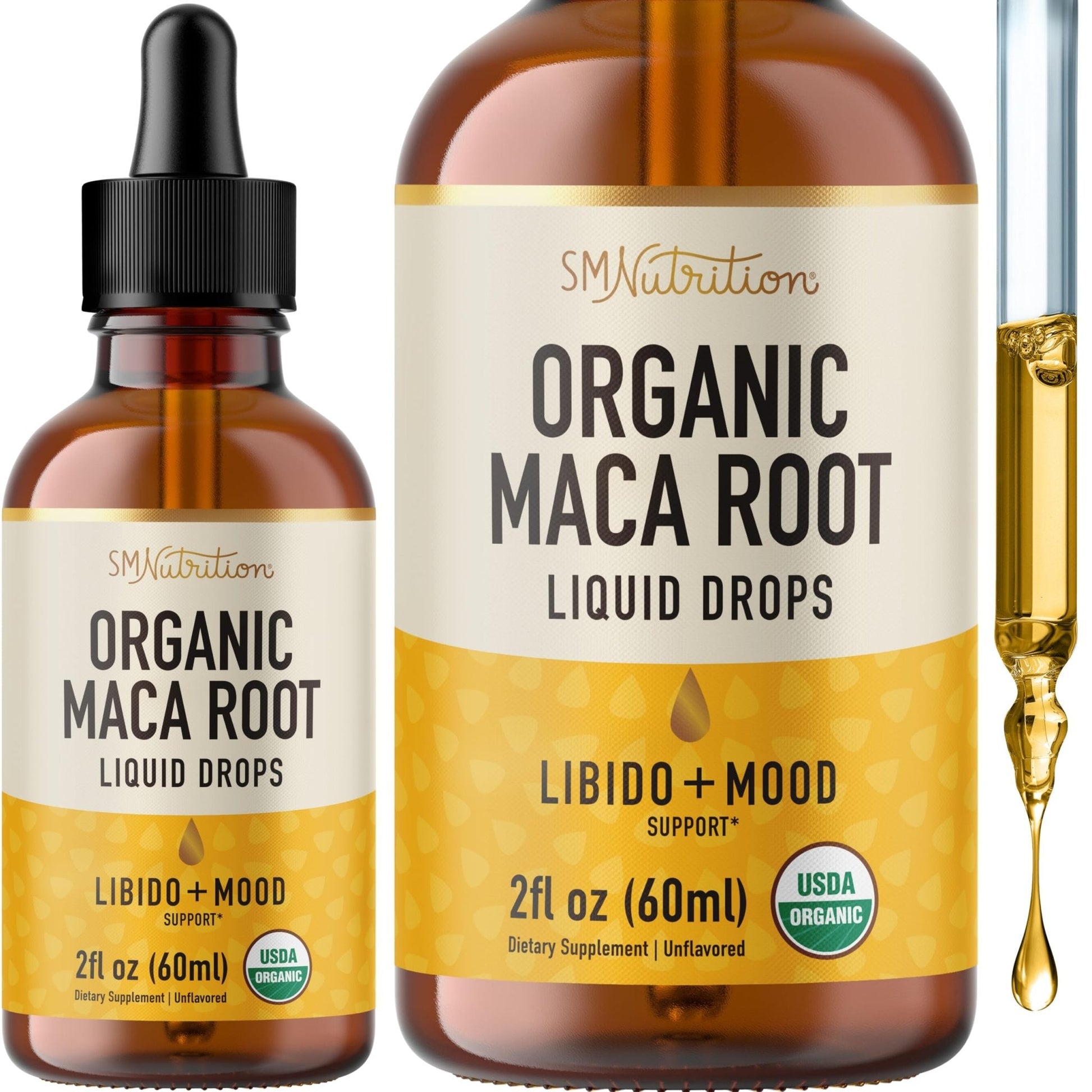 Maca Root Liquid Drops for Organic Energy Support for Women & Men | 2 Fluid Ounces | Support Hormone Balance, Mood, Energy & Fitness - Maple Wellness Supplements