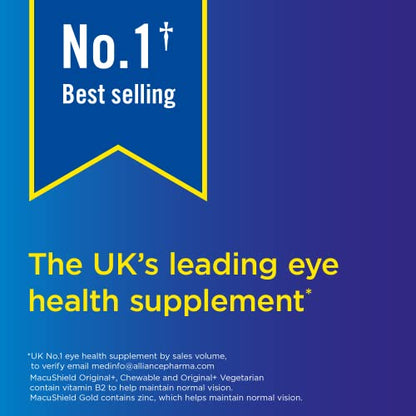 MacuShield Original Plus Capsules - 90 Day Pack, Eye Health Food Supplement containing - Maple Wellness Supplements