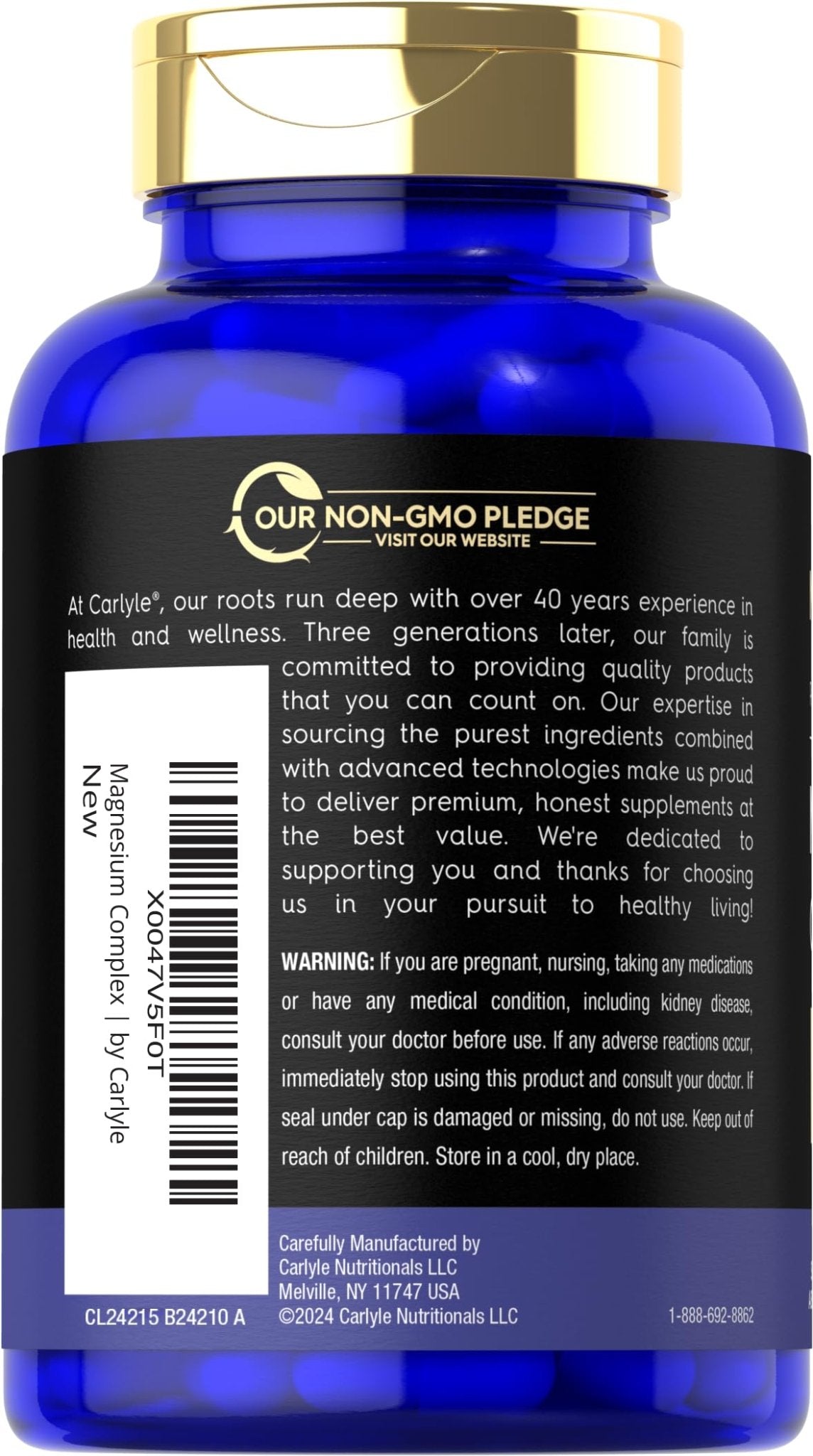 Magfusion-10 Magnesium Complex Supplement 745mg | 120 Capsules | 10 in 1 Blend | Vegetarian, Non-GMO, Gluten Free - Maple Wellness Supplements