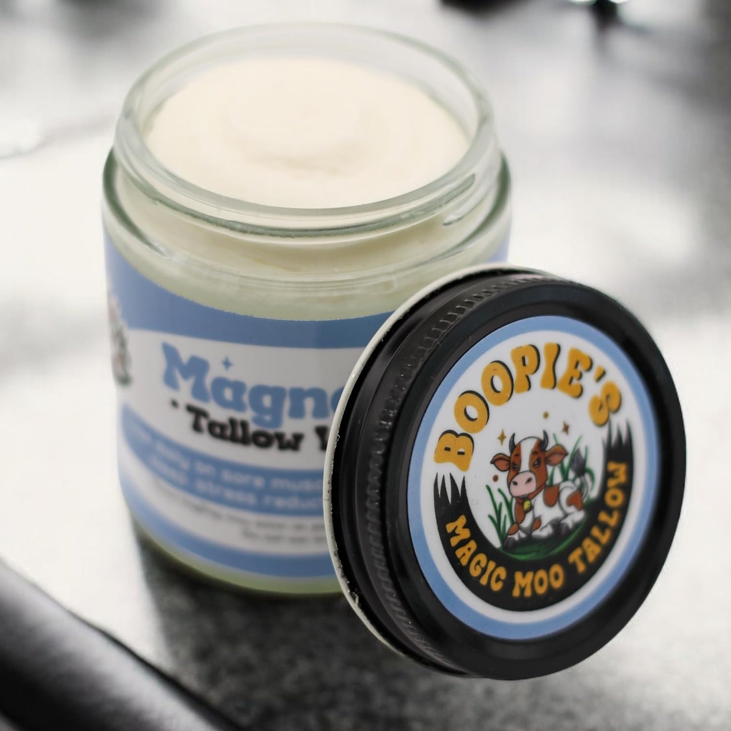 Magic Moo Magnesium Whipped Tallow Skincare for sore muscles, sleep, muscle and period cramps, stress, relaxation & more. Topical magnesium that works. - Maple Wellness Supplements