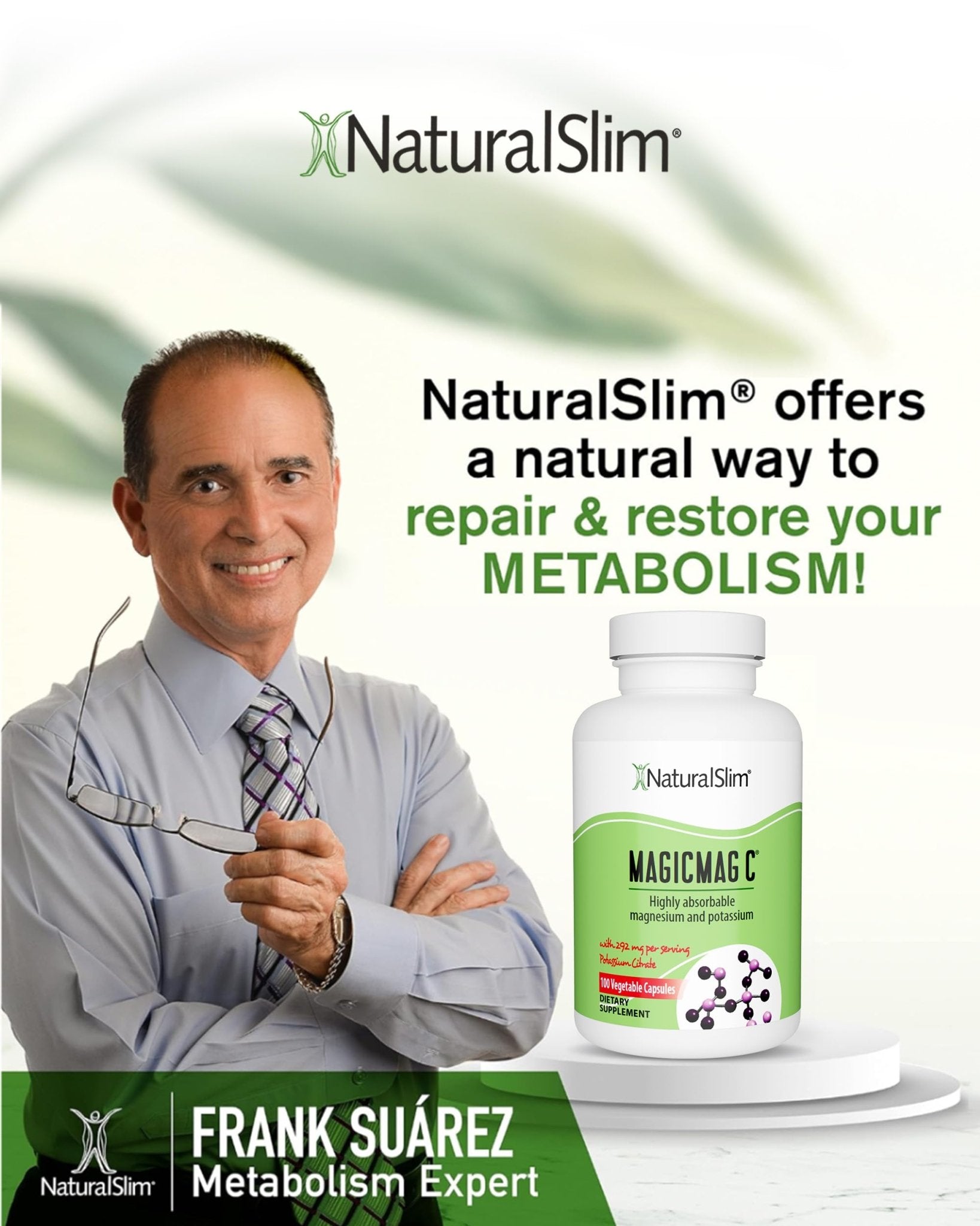 MagicMag C by NaturalSlim, Magnesium Citrate Capsules for Muscle Relaxation, Sleep Quality, Nerve Function & Electrolyte Support, Daily Magnesium Supplement - Maple Wellness Supplements