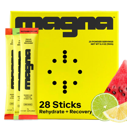 MAGNA Electrolytes Powder Drink Mix for Hydration, Energy & Focus Support with Magnesium L Threonate (28 Servings, Variety) - Maple Wellness Supplements