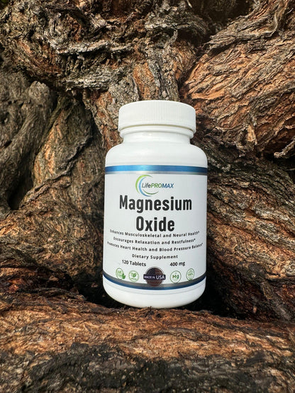 Magnesium 400mg [High Potency] Supplement – Magnesium Oxide for Immune Support, Muscle Recovery, Leg Cramps and Relaxation 120 Tablets - Maple Wellness Supplements