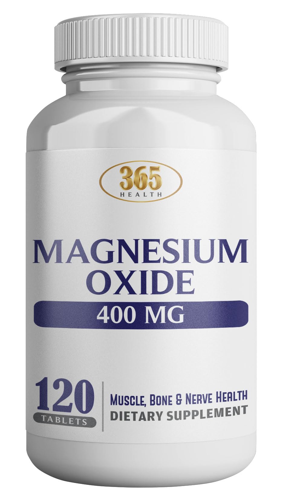 Magnesium 400mg [High Potency] Supplement – Magnesium Oxide for Immune Support, Muscle Recovery, Leg Cramps and Relaxation 120 Tablets-USA Made - Maple Wellness Supplements