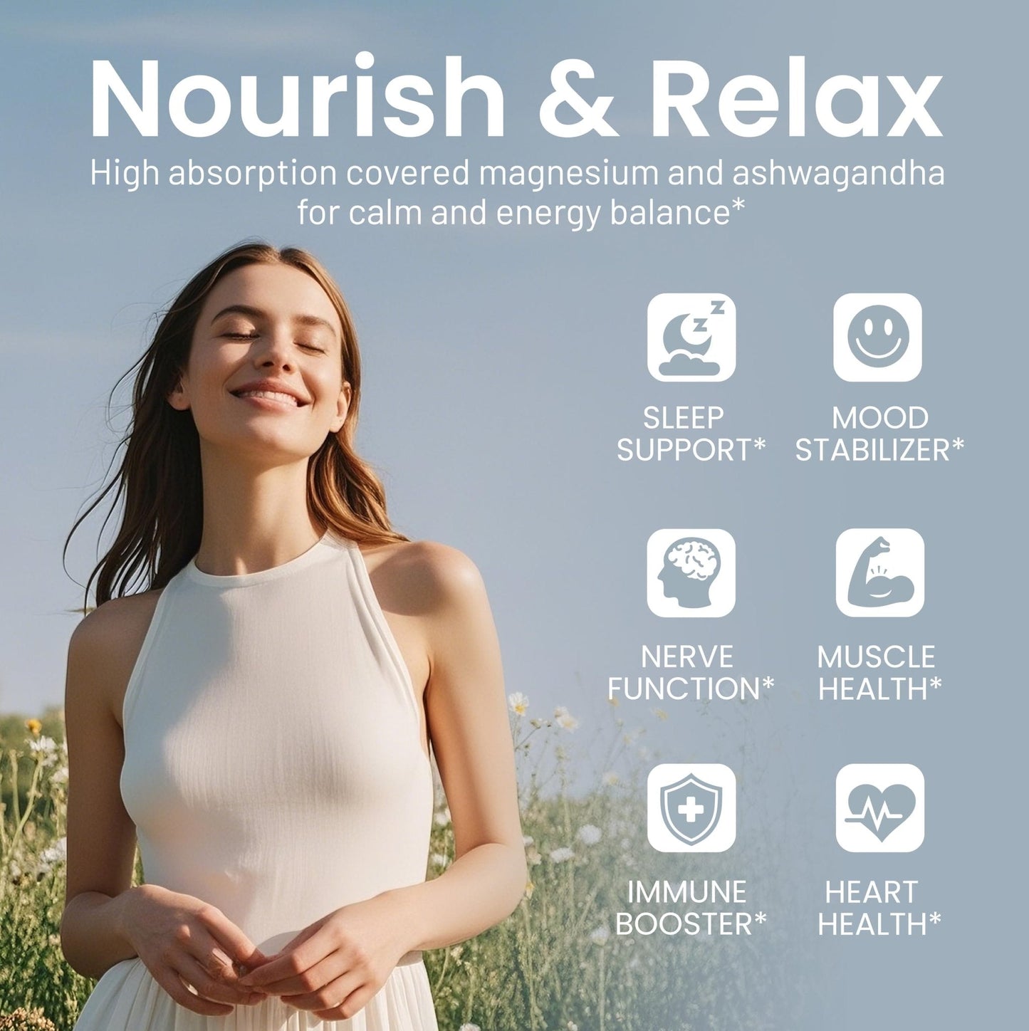 Magnesium Ashwagandha Complex | High-Absorption Multi Magnesium Supports Stress Relief, Sleep, Muscle & Heart Health | Vegan, Non-GMO, Gluten-Free, Made in USA, 90 Capsules((45-Day Supply) - Maple Wellness Supplements