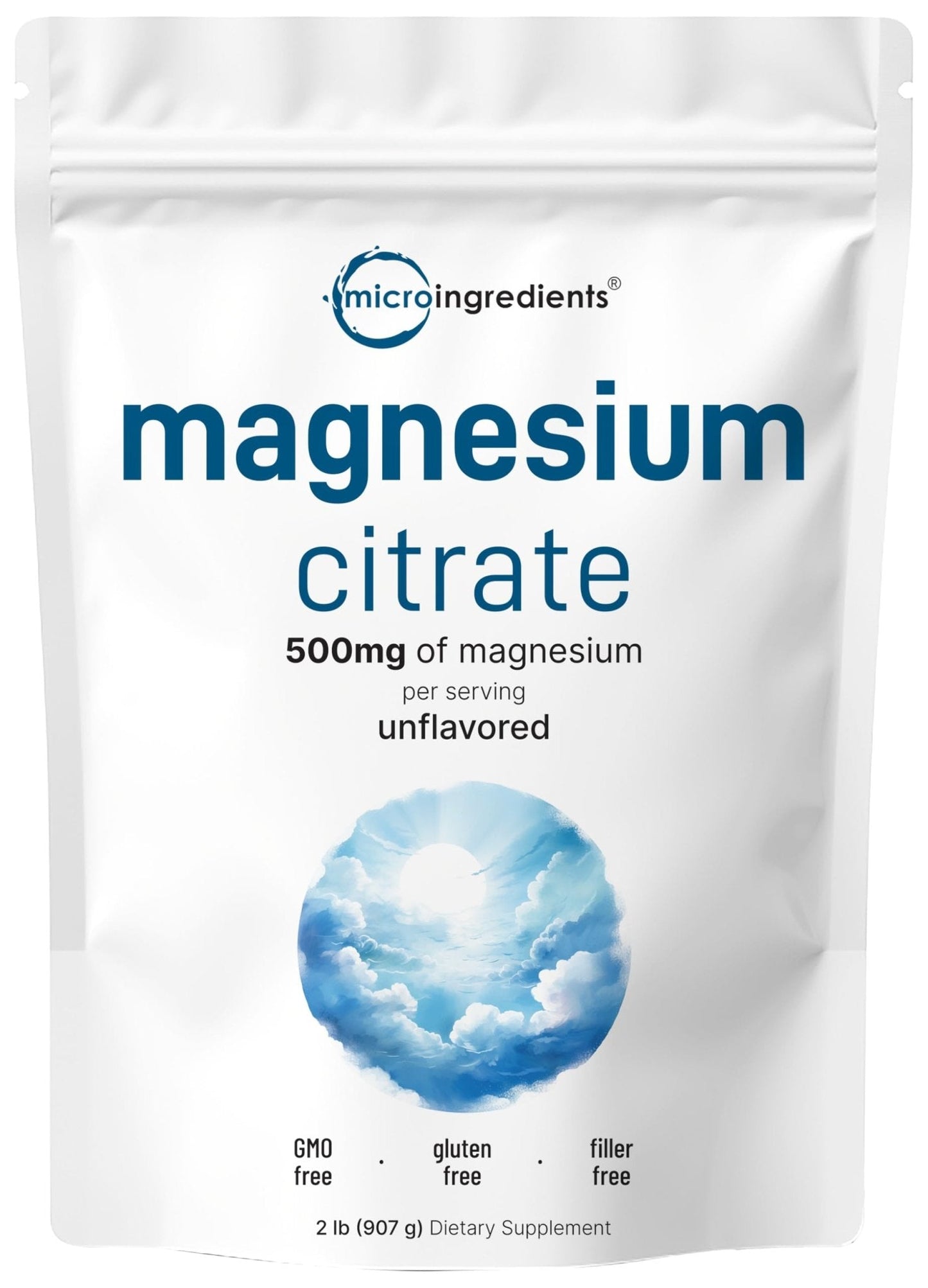 Magnesium Citrate Powder, 2lbs | Unflavored Magnesium Supplement | Relaxation and Nutrient Utilization | Easily Absorbed Formula | Non-GMO, Vegan, Gluten Free - Maple Wellness Supplements