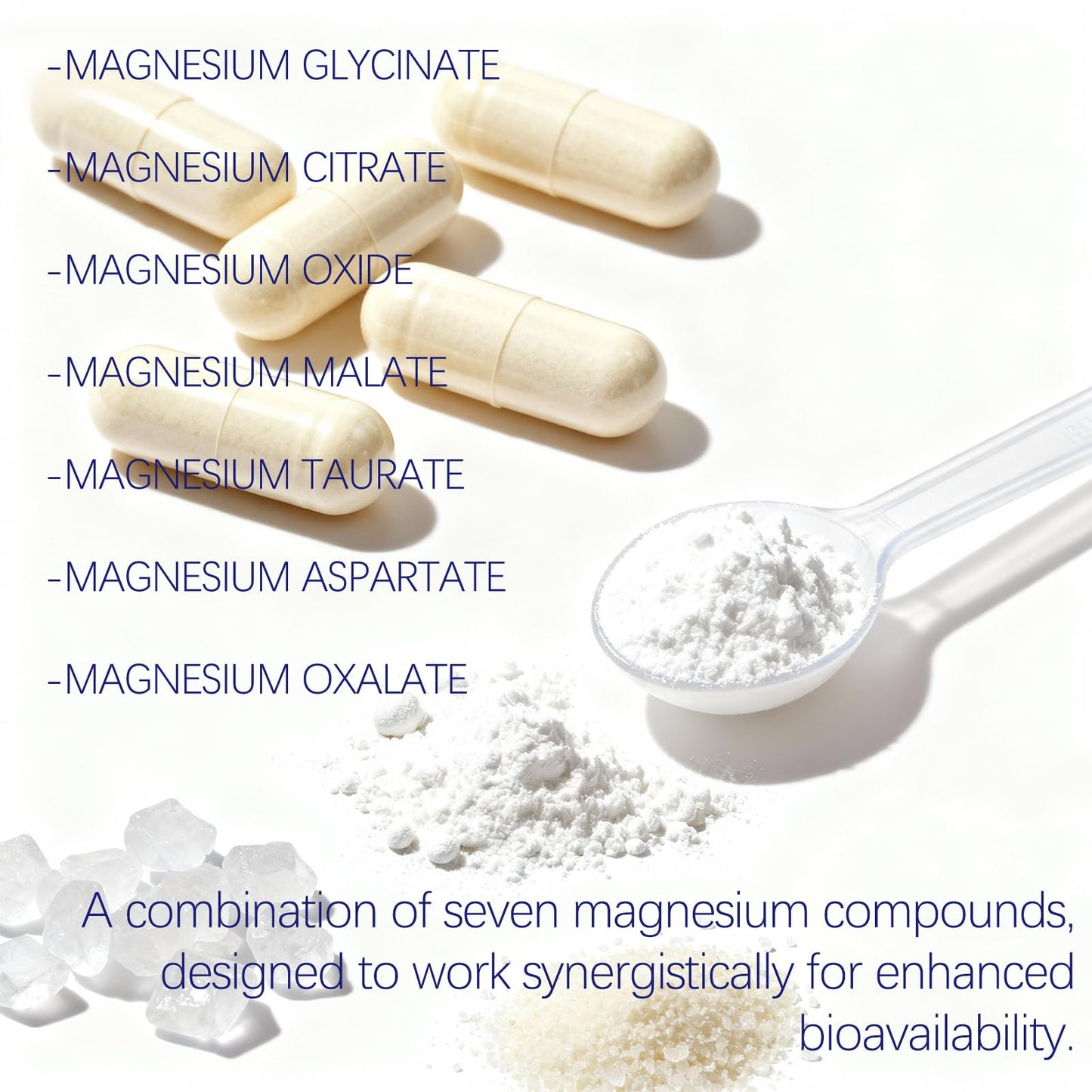 Magnesium Complex 1000mg - 7-in-1 Supplement with Glycinate, Citrate & Malate - Supports Muscle Relaxation, Sleep, Heart Health - High Absorption Capsules, 90 Count (1) - Maple Wellness Supplements
