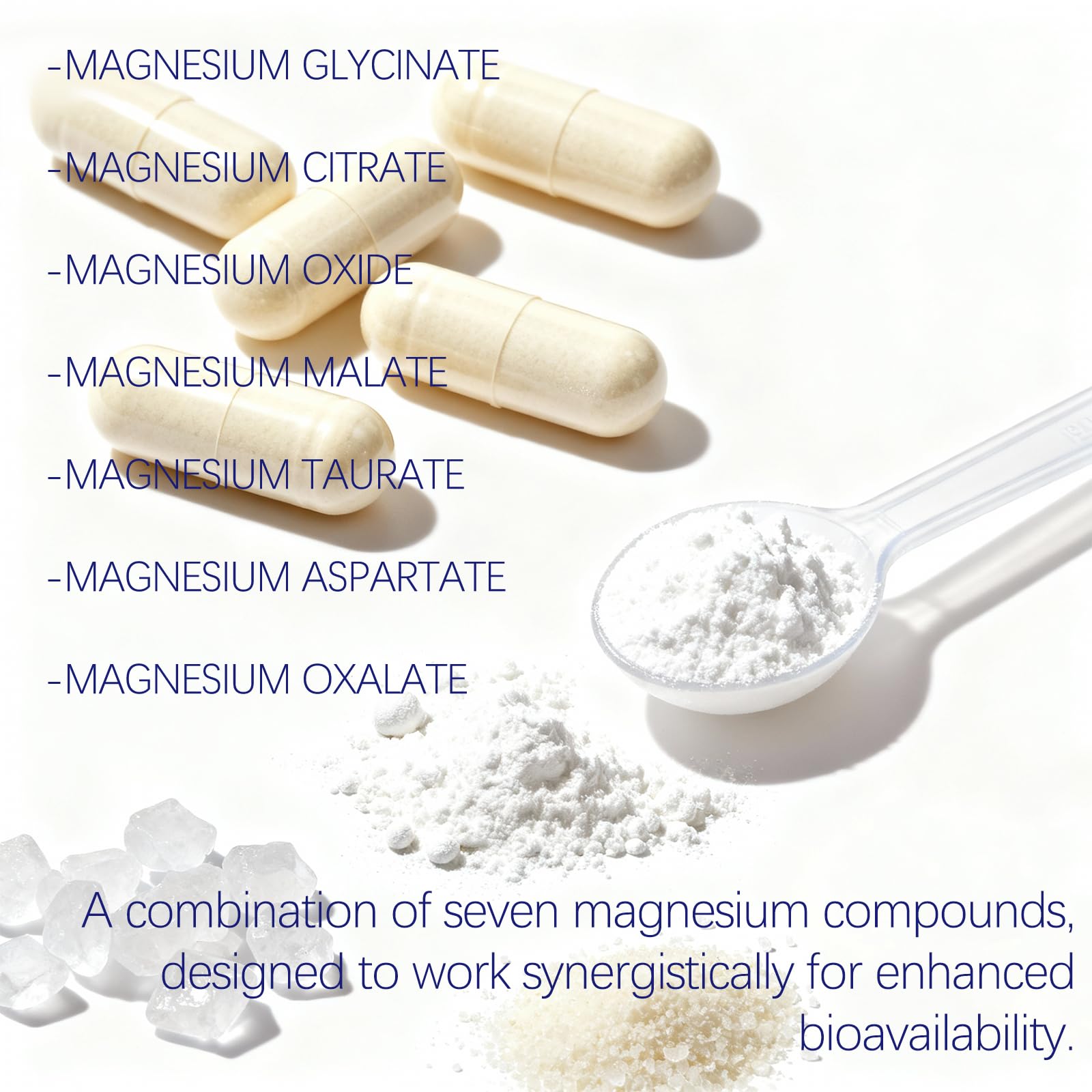 Magnesium Complex 1000mg - 7-in-1 Supplement with Glycinate, Citrate & Malate - Supports Muscle Relaxation, Sleep, Heart Health - High Absorption Capsules, 90 Count (1) - Maple Wellness Supplements