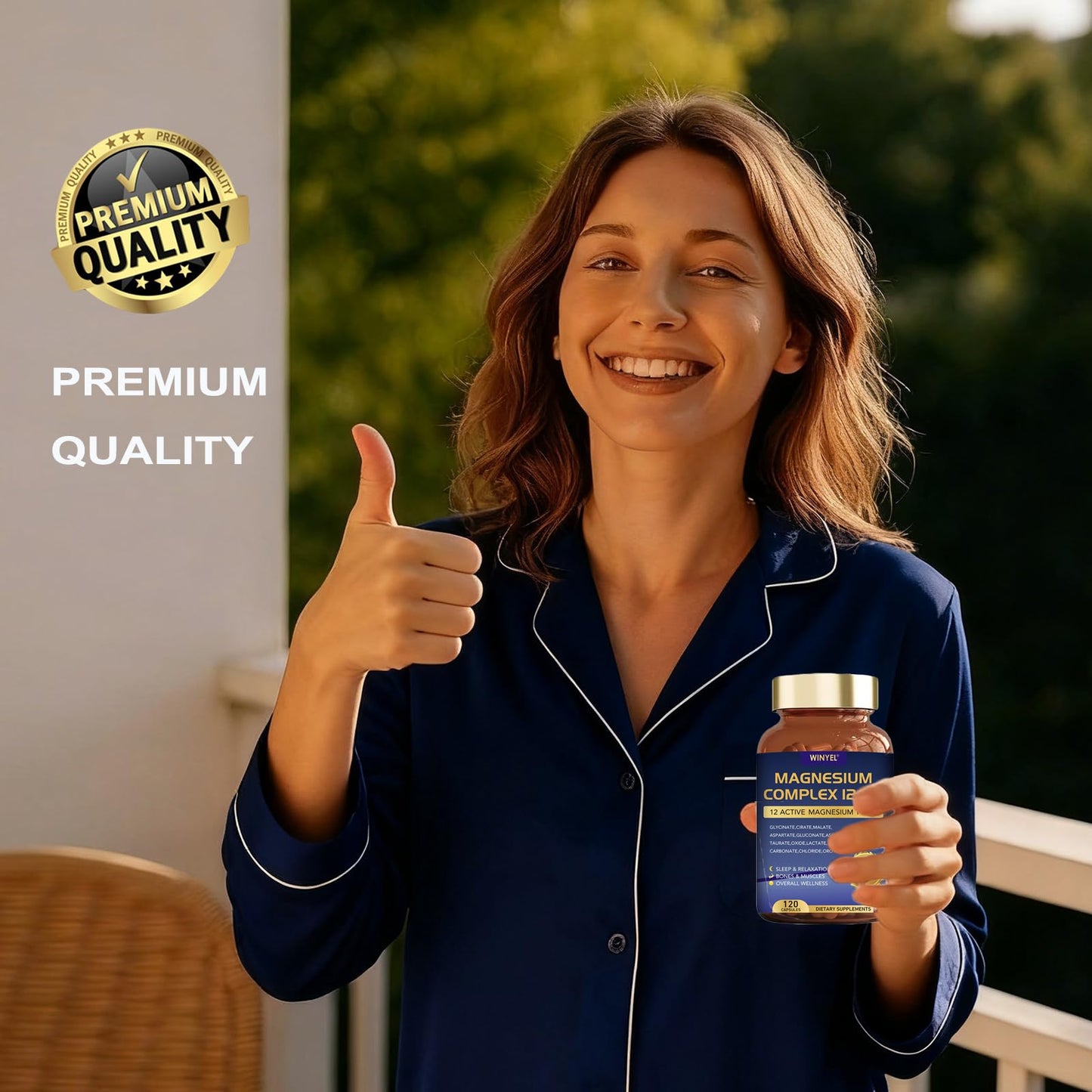 Magnesium Complex 700mg 12 in 1 Magnesium Supplement with Glycinate, Citrate, Malate | Sleep, Calm, Muscle Relaxation, Heart Health Support | Vegan 120 Capsules - Maple Wellness Supplements