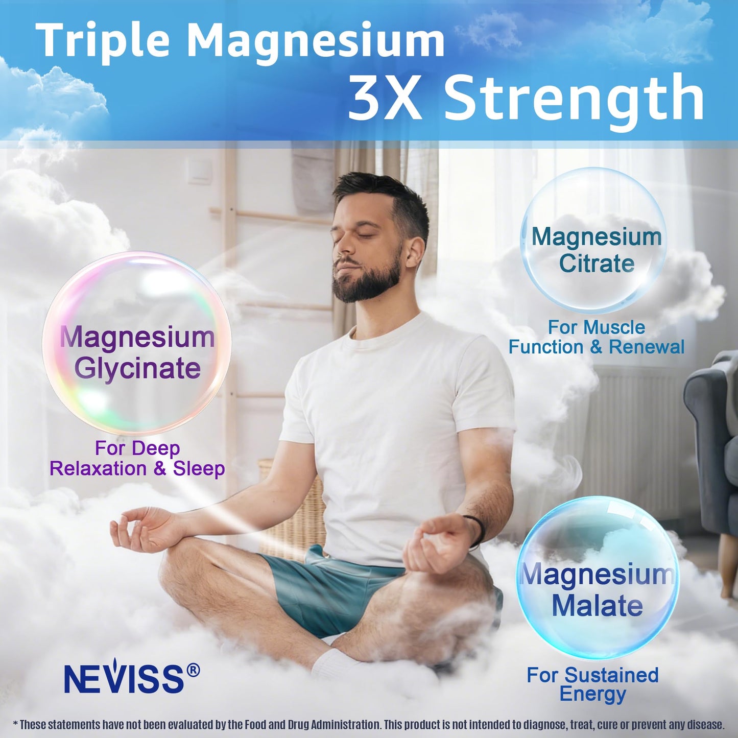 Magnesium Complex Gummies 400mg, Magneisum Glycinate Citrate Malate + Turmeric, GABA, B6 B12, Kava Kava, L-Theanine for Sleep, Calm, Relaxation, Energy - Maple Wellness Supplements