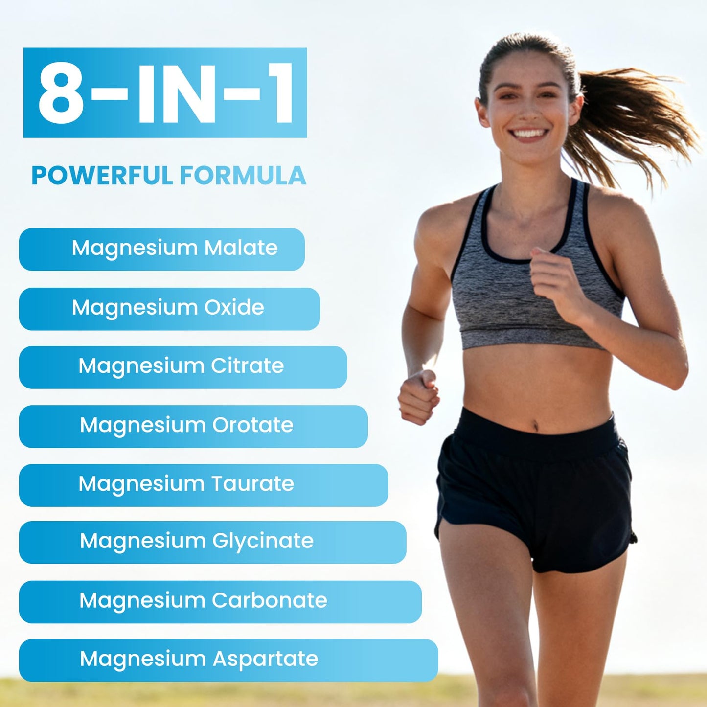 Magnesium Complex Gummies 8 Elemental 1000mg - Magnesium Glycinate, Citrate, Malate, Taurate, Supports Bones, Muscle, Nerve Health, for Women & Men, Vegan Non-GMO, Raspberry Flavor, 60 Count - Maple Wellness Supplements