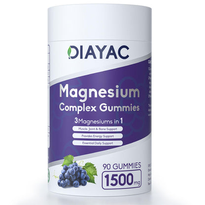 Magnesium Complex Gummies, Individually Packaged Magnesium Supplement, Magnesium Chelate, Bisglycinate, Malate, Citrate, Taurate Chewable for Women & Men,Sleep&Muscle&Nerve Health, Vegan 90 Counts - Maple Wellness Supplements