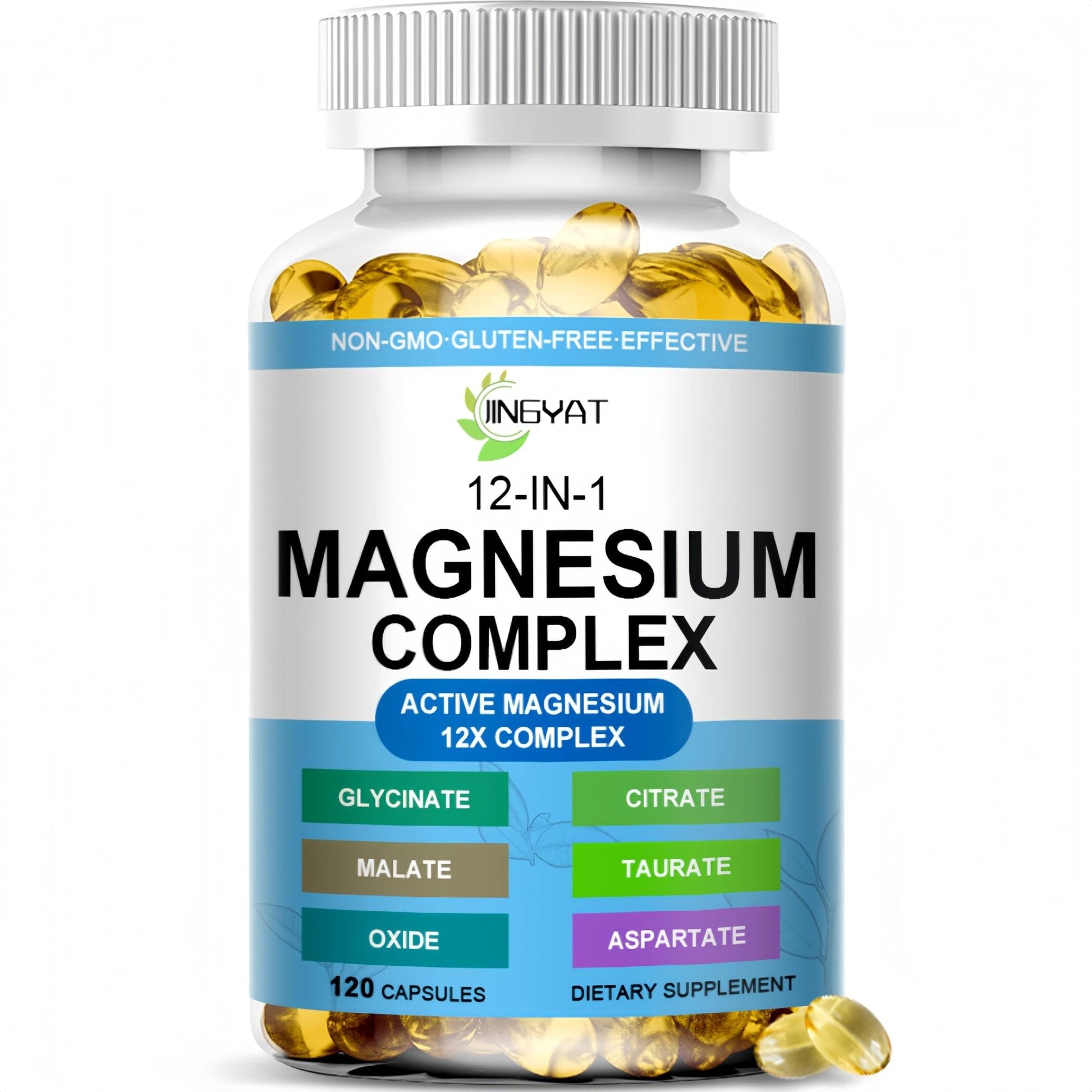 Magnesium Complex Softgels - 12-in-1 Magnesium Supplement with Glycinate,Citrate,Malate,Oxide,Taurate - High Absorption Magnesium Complex for Women & Men for Muscle, Heart, Sleep, Bone, Nerve Support - Maple Wellness Supplements