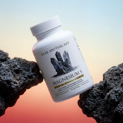 Magnesium Complex Supplement - 5 Forms Citrate Glycinate Malate Oxide Aquamin - Multi Magnesium Blend - High Absorption Chelated - Essential Mineral - Non-GMO Gluten-Free - 60 Capsules - Maple Wellness Supplements