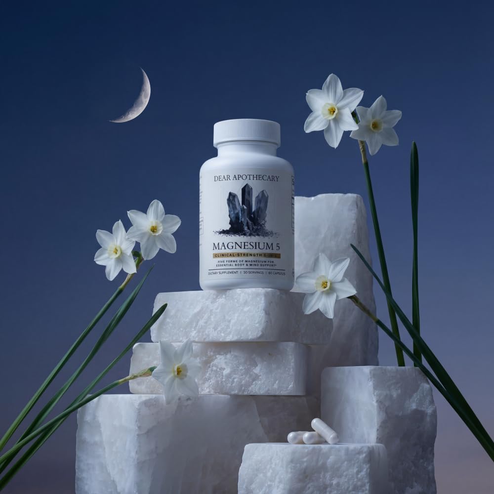 Magnesium Complex Supplement - 5 Forms Citrate Glycinate Malate Oxide Aquamin - Multi Magnesium Blend - High Absorption Chelated - Essential Mineral - Non-GMO Gluten-Free - 60 Capsules - Maple Wellness Supplements