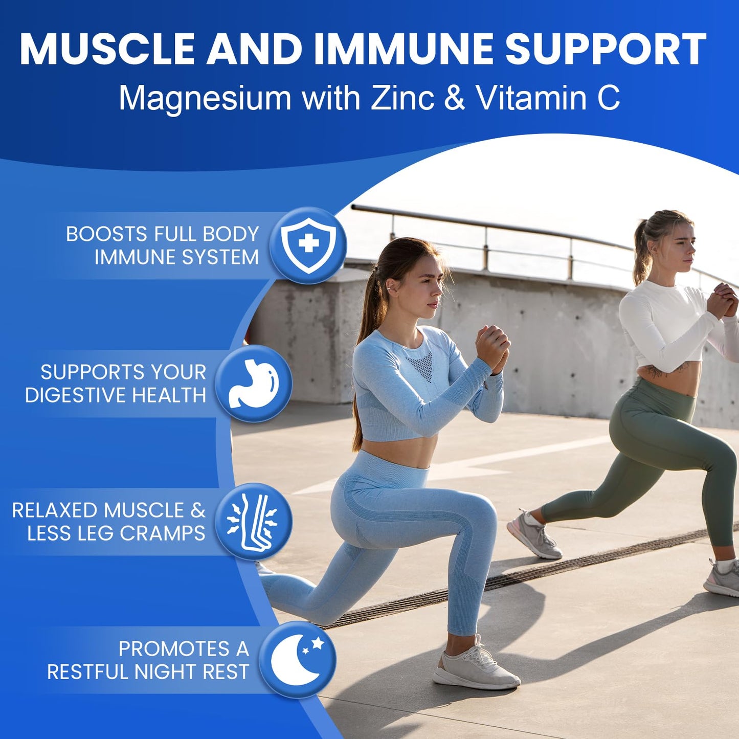 Magnesium Complex Supplement 8-in-1 Elemental 1000mg, Magnesium Glycinate, Malate & Citrate, Vegan, Non-GMO 90 Capsules - Maple Wellness Supplements