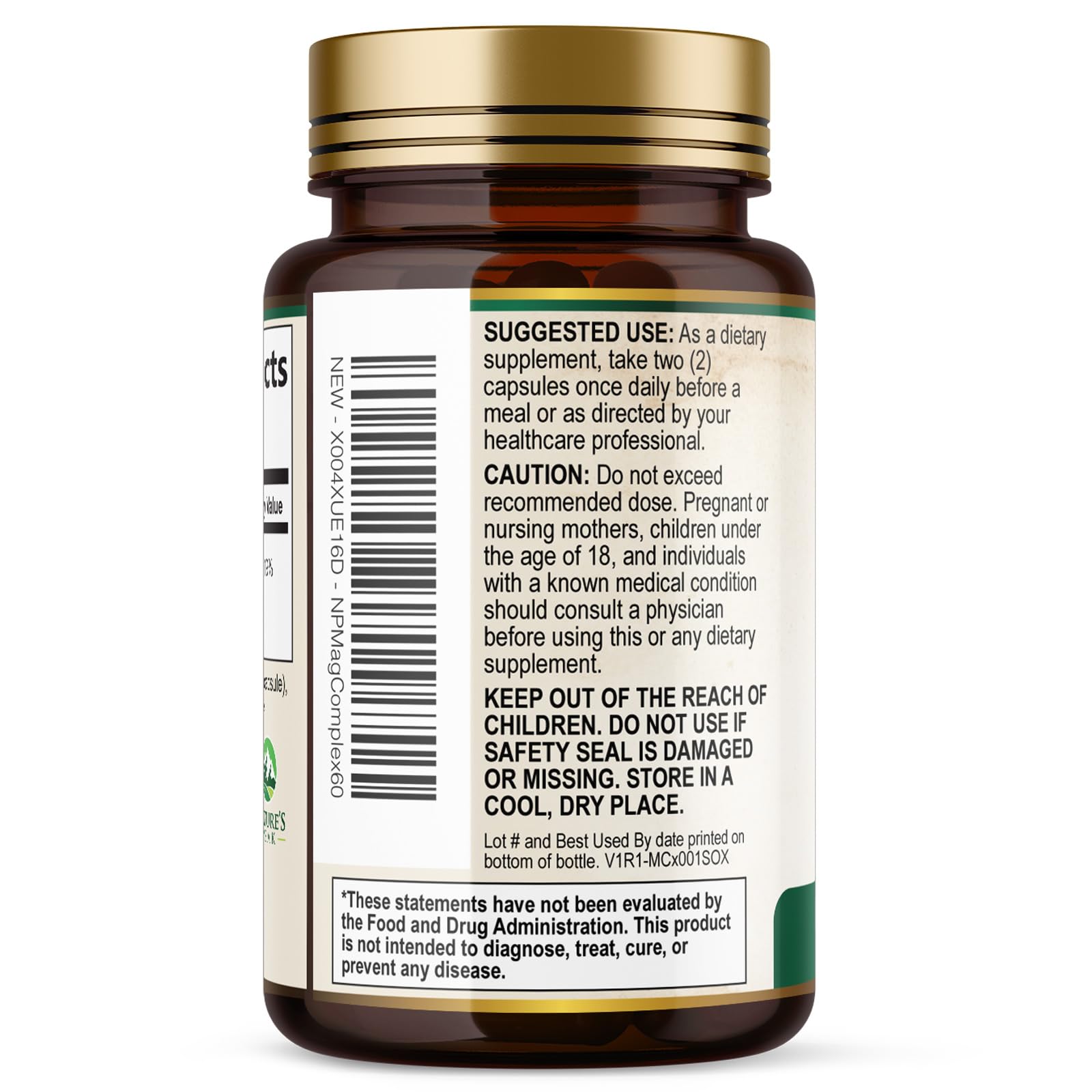 Magnesium Complex Supplement - Magnesium 500mg Per Serving - High Absorption Blend of Glycinate, Citrate, Malate, Oxide - Supports Sleep, Muscle, Bone, Heart Health - Bottled in USA - 60 Capsules - Maple Wellness Supplements