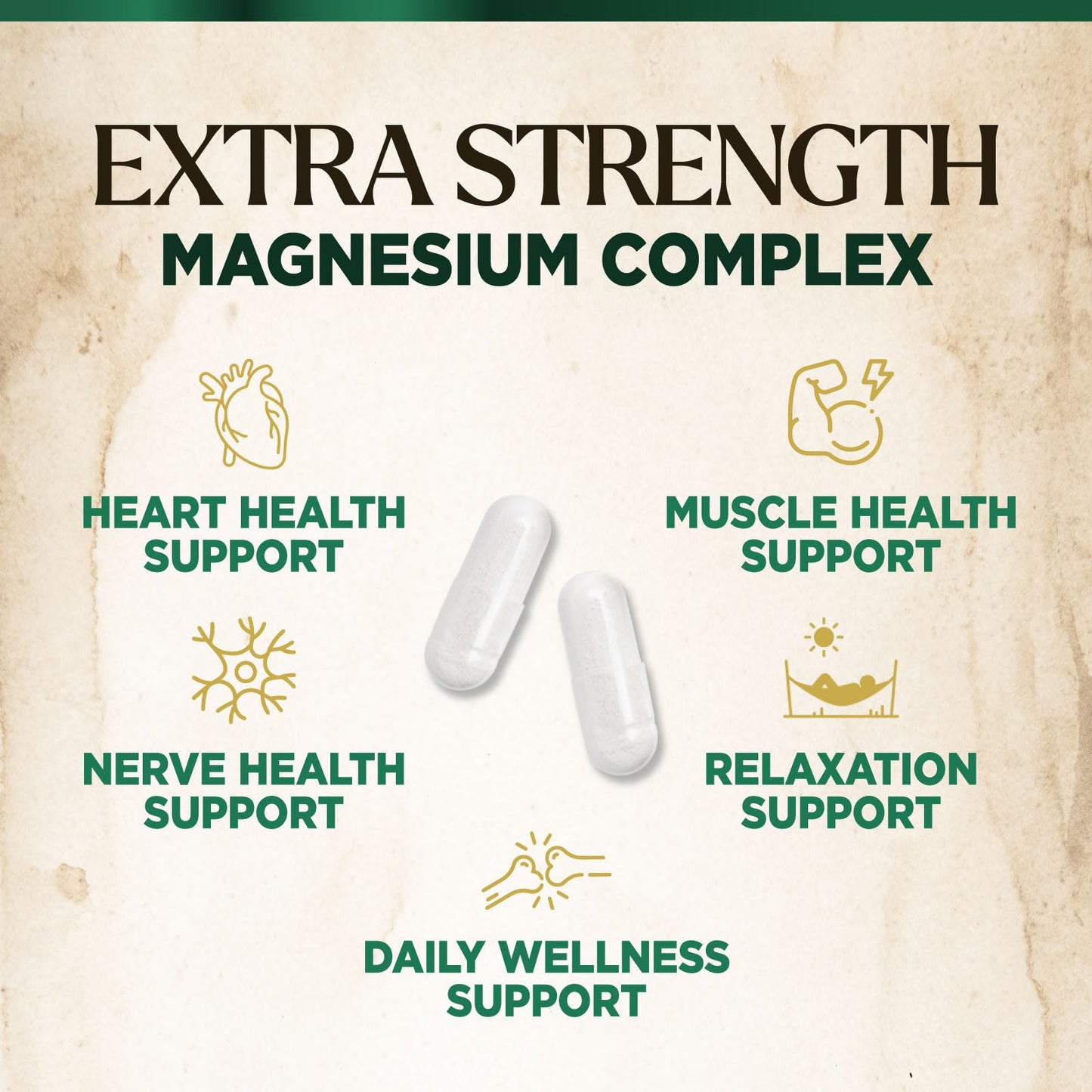 Magnesium Complex Supplement - Magnesium 500mg Per Serving - High Absorption Blend of Glycinate, Citrate, Malate, Oxide - Supports Sleep, Muscle, Bone, Heart Health - Bottled in USA - 60 Capsules - Maple Wellness Supplements