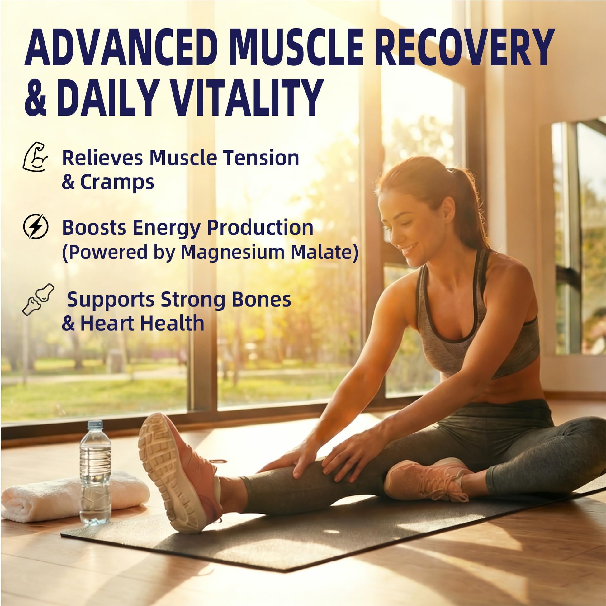 Magnesium Complex Supplement with 10 Forms of Elemental Magnesium, 1200 mg per Serving, Magnesium Glycinate, Citrate, Malate & Taurate, High Absorption Vegan Capsules, Non-GMO - Maple Wellness Supplements