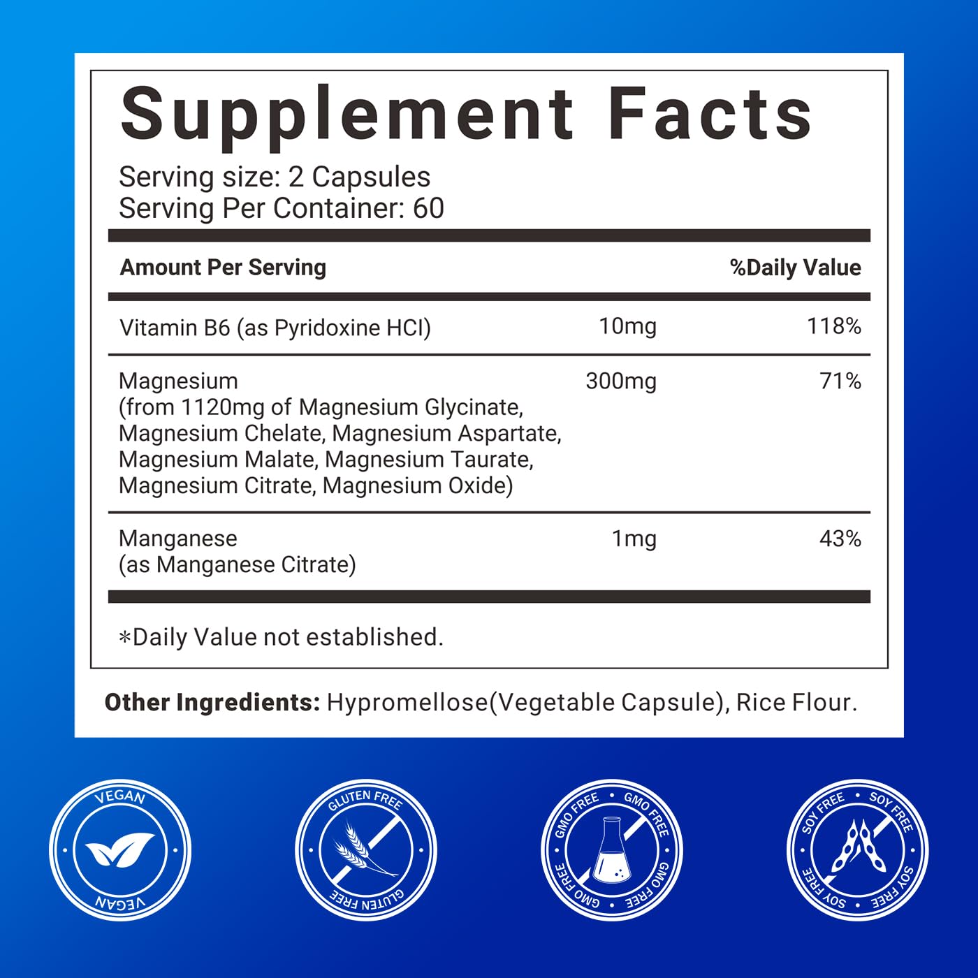 Magnesium Complex Supplement with 7 Forms of Magnesium Glycinate, Malate, Citrate & More, High Absorption for Bones, Muscle, Recovery, Energy, Vegan Non-GMO 120 Capsules - Maple Wellness Supplements