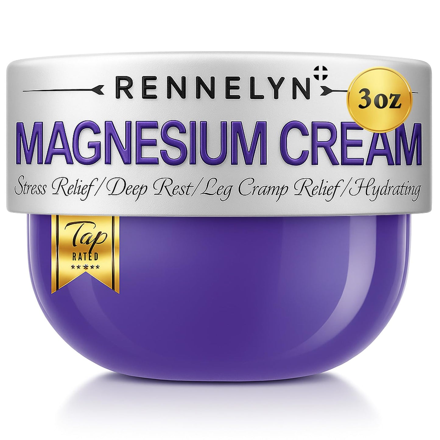 Magnesium Cream Leg Cramps: Soothing Lotion with Magnesium Glycinate, Malate, & Chloride (3 OZ FL, Lavender) - Maple Wellness Supplements