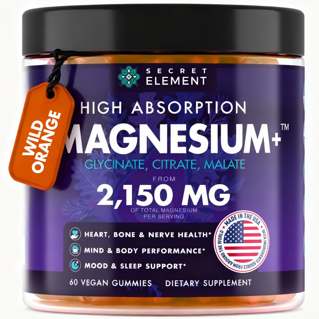 Magnesium Glycinate 2150MG, High Absorption Magnesium Glycinate, Citrate, Malate, Sugar-Free,Vegan, Inspired by Wellness Traditions Like Arjuna - Maple Wellness Supplements