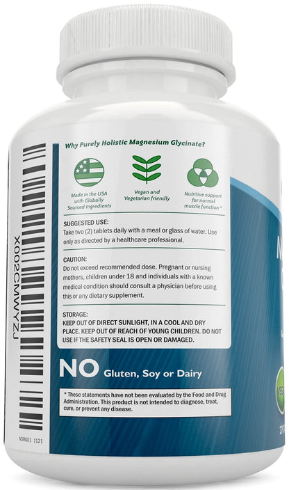 Magnesium Glycinate 400mg - 270 Magnesium Tablets (not Capsules) - 400 mg Elemental Magnesium - Highly Bioavailable - Vegan and Vegetarian - for Improved Sleep, Stress Relief & Cramp Defense - Maple Wellness Supplements