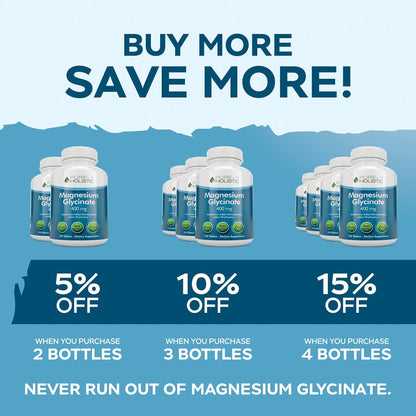 Magnesium Glycinate 400mg - 270 Magnesium Tablets (not Capsules) - 400 mg Elemental Magnesium - Highly Bioavailable - Vegan and Vegetarian - for Improved Sleep, Stress Relief & Cramp Defense - Maple Wellness Supplements