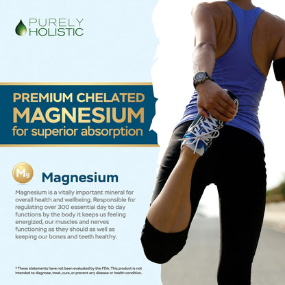 Magnesium Glycinate 400mg - 270 Magnesium Tablets (not Capsules) - 400 mg Elemental Magnesium - Highly Bioavailable - Vegan and Vegetarian - for Improved Sleep, Stress Relief & Cramp Defense - Maple Wellness Supplements