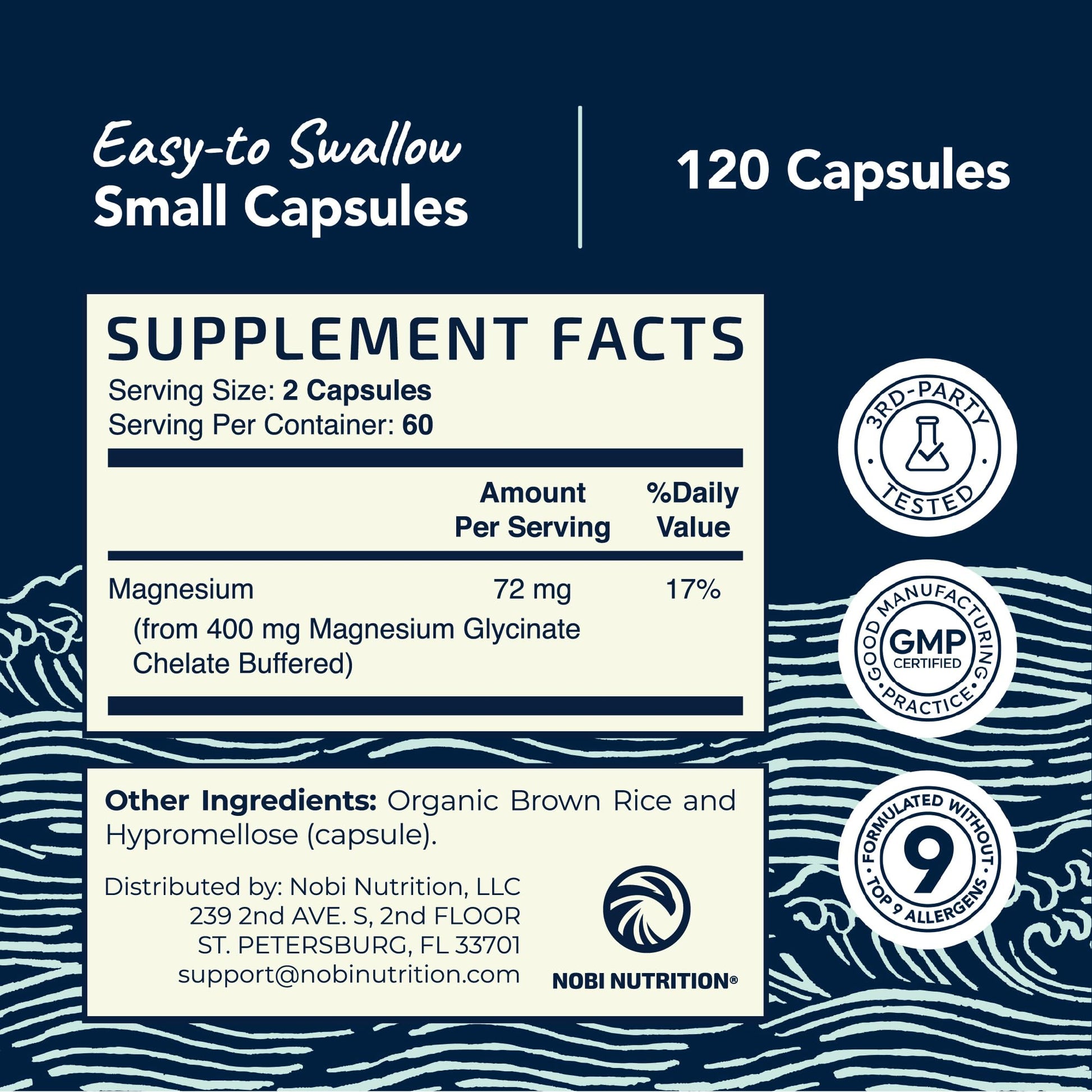 Magnesium Glycinate 400mg | High Absorption Formula for Sleep, Calm, Muscle Relaxation, Heart, Bone & Nerve Support for Women & Men | Chelated Magnesium Glycinate Supplement | 120 Ct (2 Month Supply) - Maple Wellness Supplements