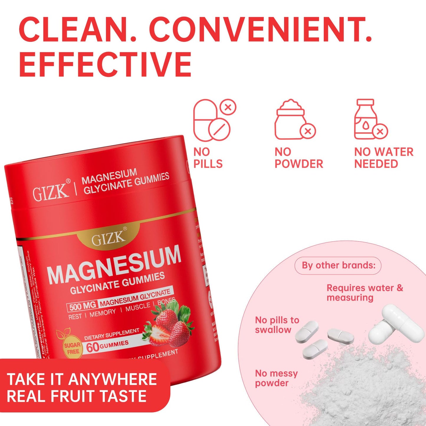 Magnesium Glycinate Gummies 500mg – Sugar Free Magnesium Gummies with L-Theanine - Sleep, Calm, Stress Relief for Adults & Kids 4+ - Maple Wellness Supplements