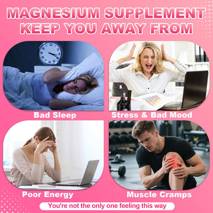 Magnesium Glycinate Gummies 700MG - 21-in-1 Advanced Magnesium Supplement with Ashwagandha, L-Theanine, Zinc, Vitamin - Sugar Free Magnesium Gummies for zzZ - Maple Wellness Supplements