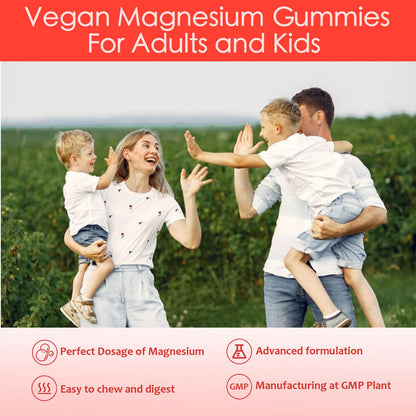 Magnesium Glycinate Gummies for Adults & Kids, 1000mg High Absorption Magnesium Complex Supplement, Sugar Free with Potassium,Vitamins for Calm, Sleep Supprt - Maple Wellness Supplements