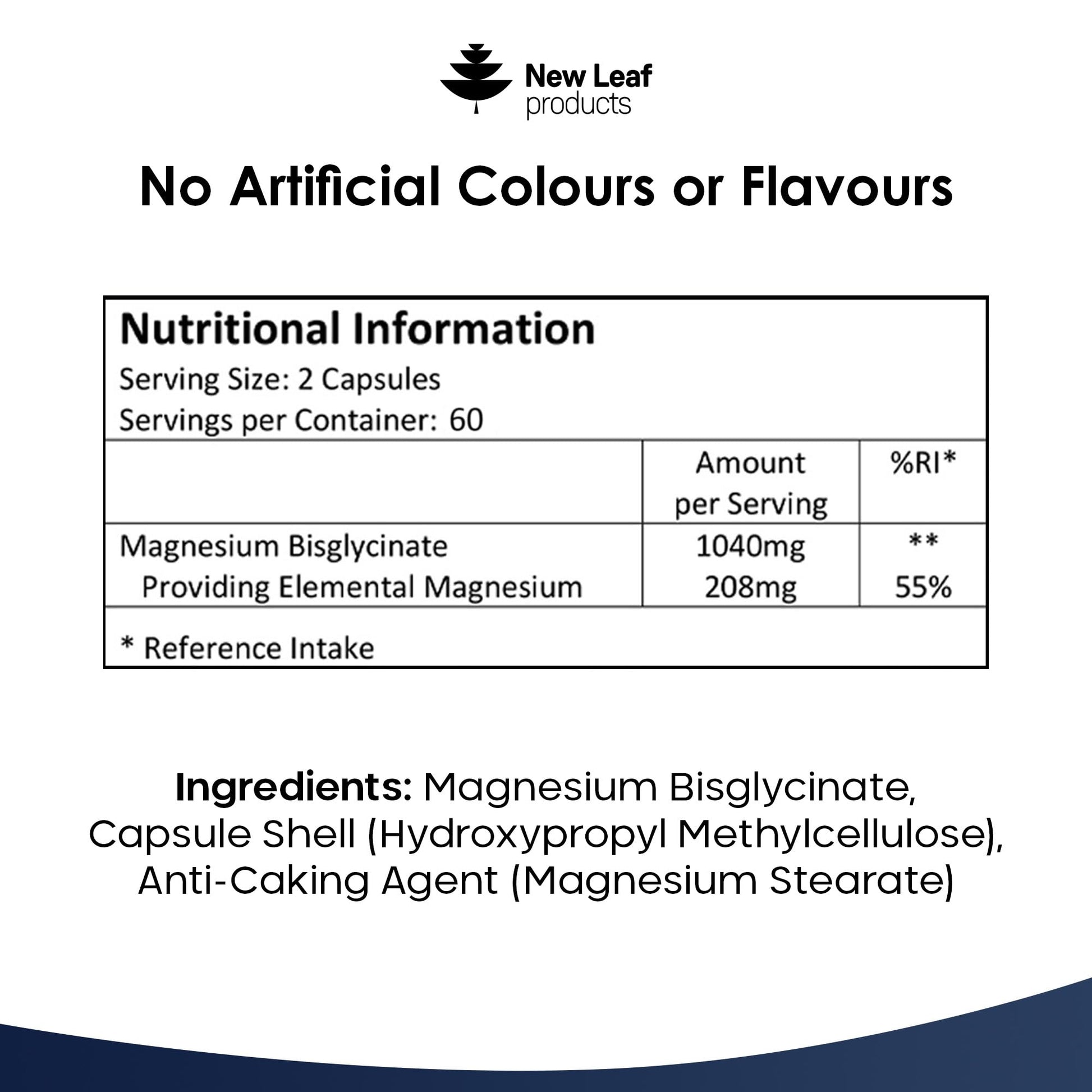 Magnesium Glycinate Supplements - 1040mg of Magnesium - 120 High Strength Capsules - Maple Wellness Supplements