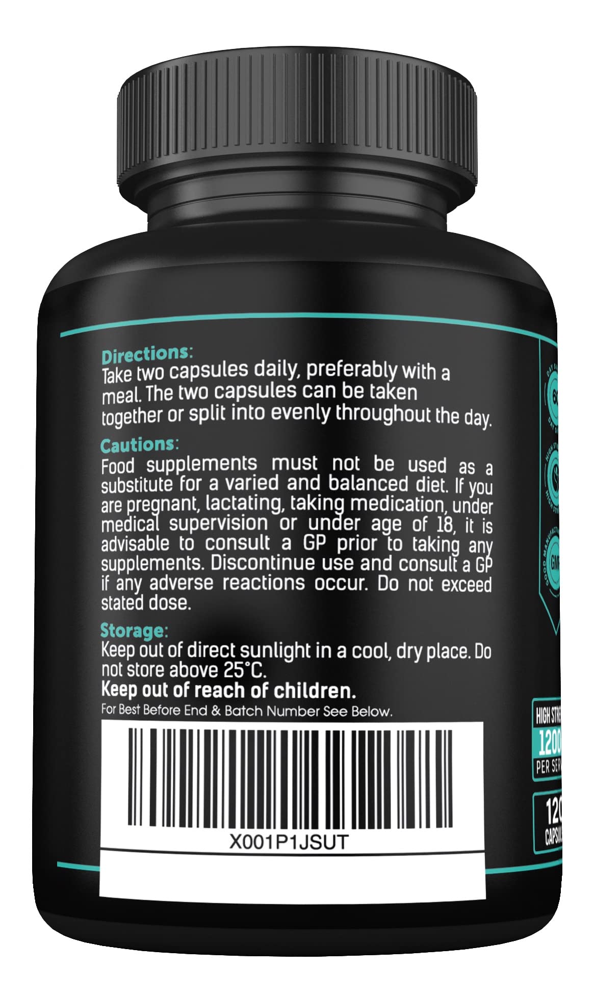 Magnesium Glycinate Supplements & Vitamin B6 - 120 High Strength Capsules - Maple Wellness Supplements