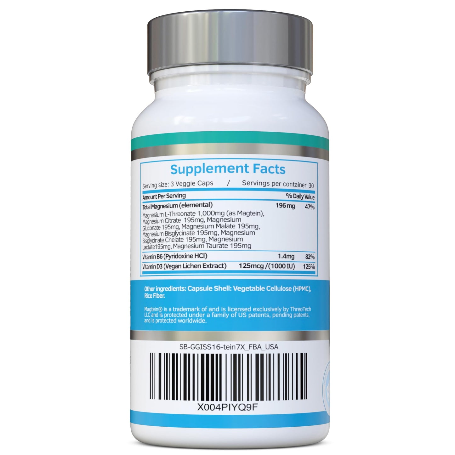 Magnesium L-Threonate Complex 7-in-1 with 1000mg of Magtein Plus Magnesium as Bisglycinate, Taurate, Citrate, Gluconate, Malate & Lactate - Supports Sleep - Vegan, US Made and No Artificial Nasties - Maple Wellness Supplements