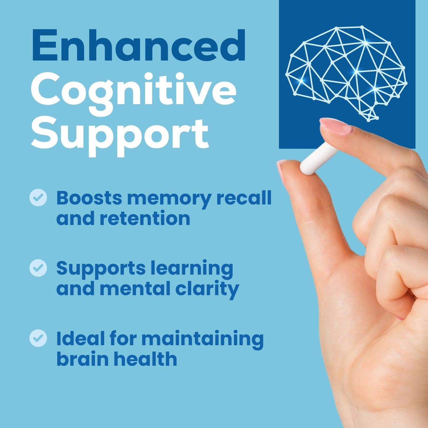 Magnesium L Threonate, Magtein, Brain Supplement for Memory, Focus, Sleep and Cognitive Support, High Absorption Magnesium L-Threonate, Non-GMO - Maple Wellness Supplements